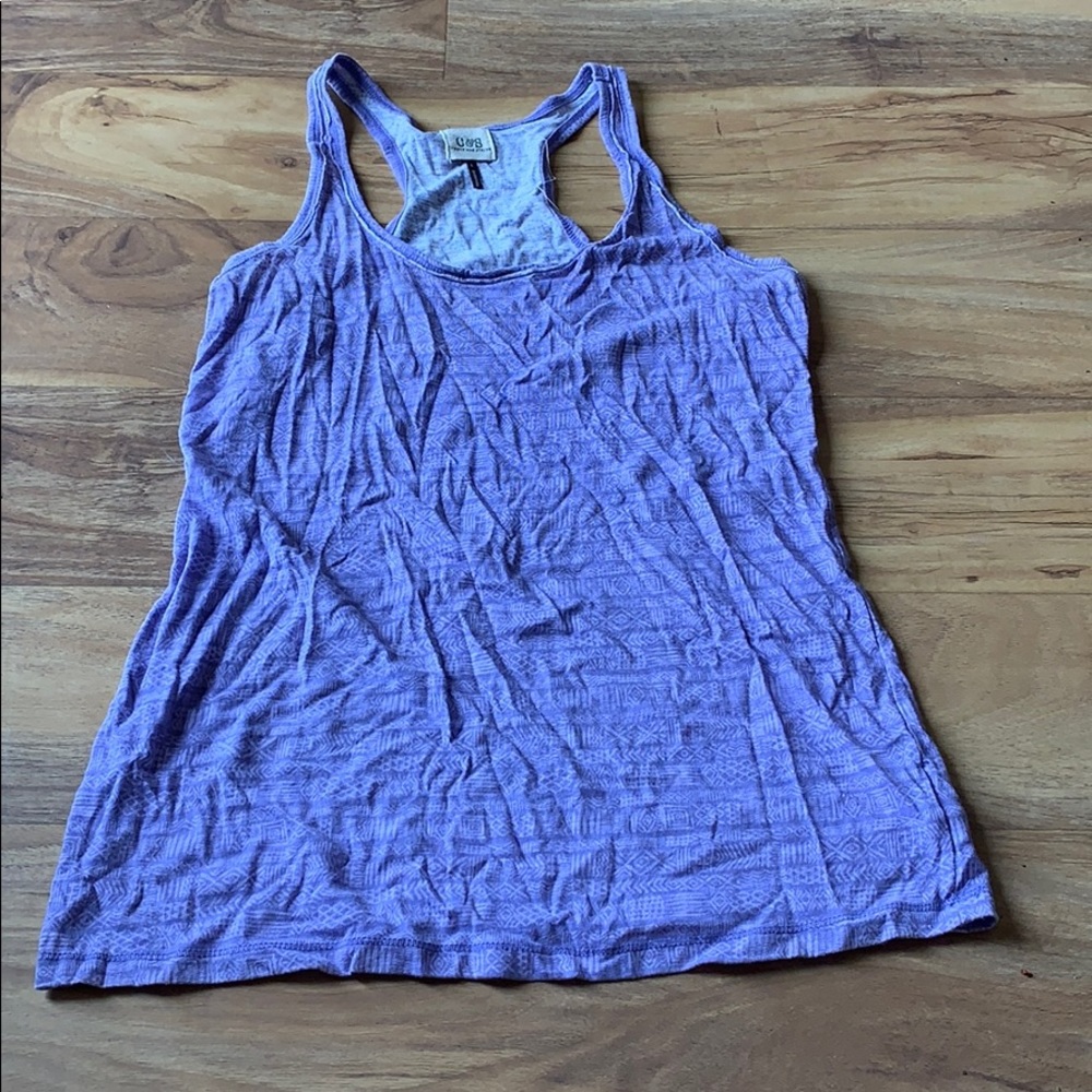 Check & Stripe tank size large